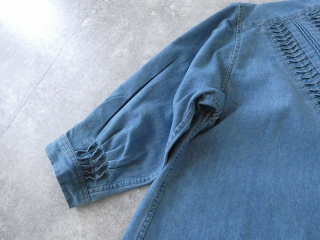 NOMBRE IMPAIR(ノンブルアンペール) ねじりピンタックデニムスタンドショートシャツの商品画像25