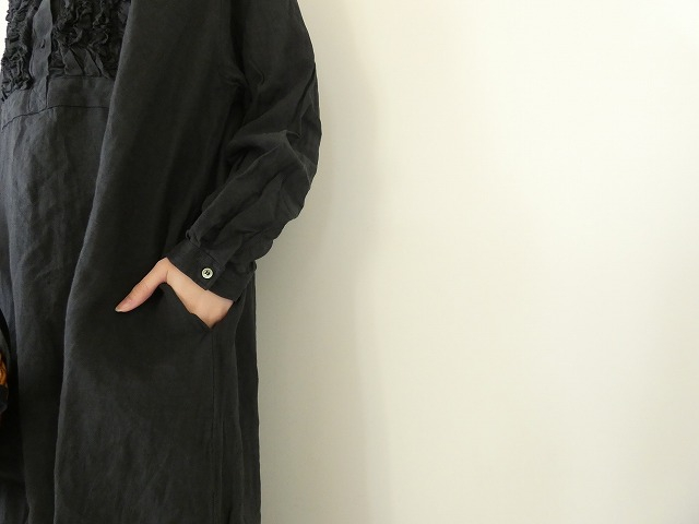 ichiAntiquite's(イチアンティークス) フレンチリネン胸元フリルドレスの商品画像4