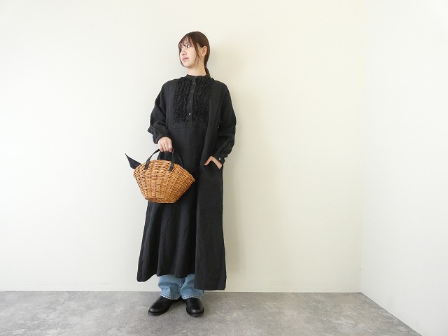 ichiAntiquite's(イチアンティークス) フレンチリネン胸元フリルドレスの商品画像7