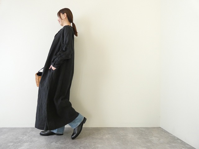 ichiAntiquite's(イチアンティークス) フレンチリネン胸元フリルドレスの商品画像9