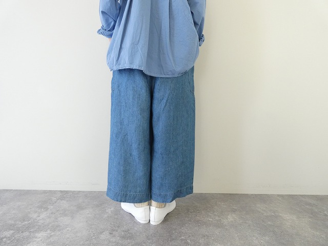 Hands of creation(ハンズオブクリエイション) 11ozリネンデニムサイドポケットキュロットパンツの商品画像4