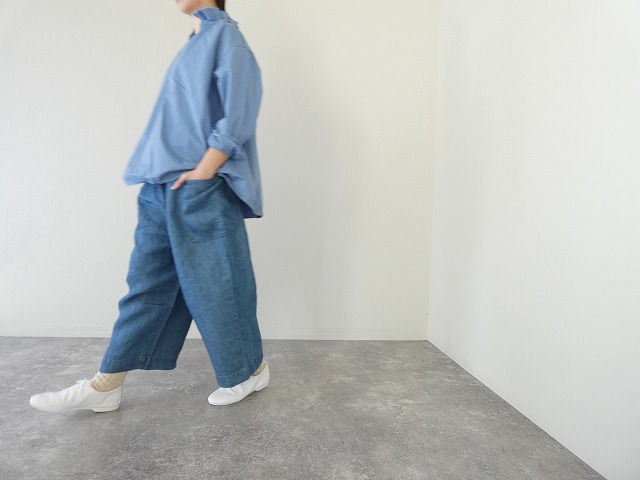 Hands of creation(ハンズオブクリエイション) 11ozリネンデニムサイドポケットキュロットパンツの商品画像6