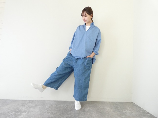 Hands of creation(ハンズオブクリエイション) 11ozリネンデニムサイドポケットキュロットパンツの商品画像7