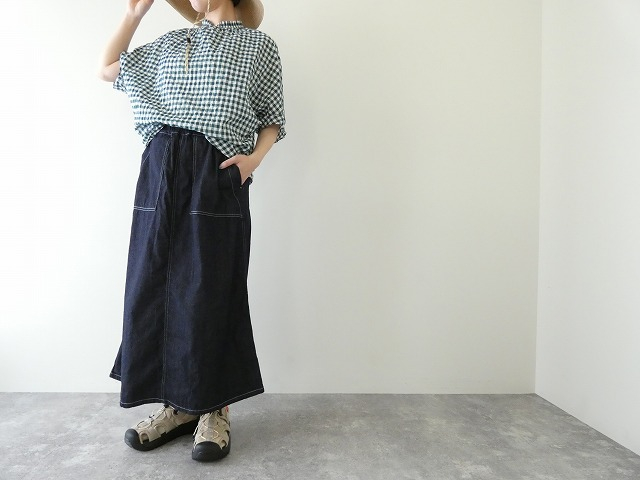 NARU 8オンスムラデニムベイカースカートの商品画像1
