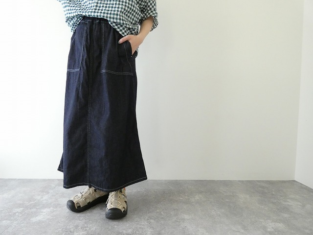NARU 8オンスムラデニムベイカースカートの商品画像2