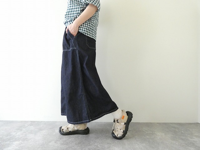 NARU 8オンスムラデニムベイカースカートの商品画像5