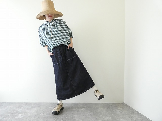 NARU 8オンスムラデニムベイカースカートの商品画像7