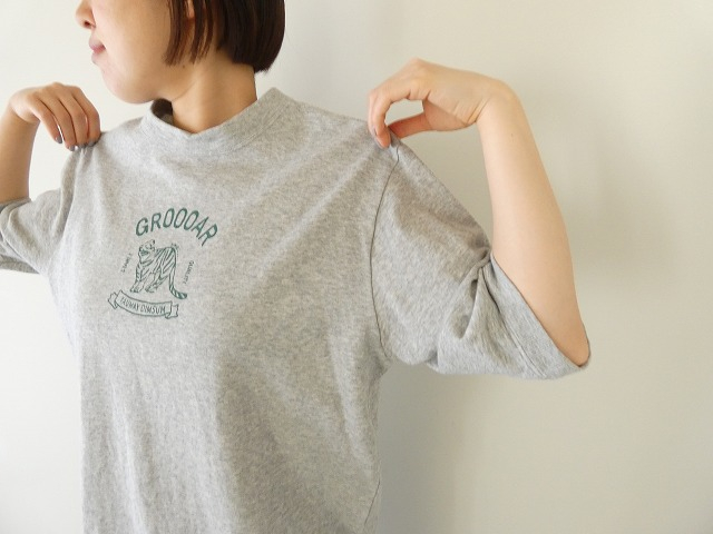 NATURAL LAUNDRY(ナチュラルランドリー) ミニ裏毛5分袖ラオフ虎プリントTシャツの商品画像1