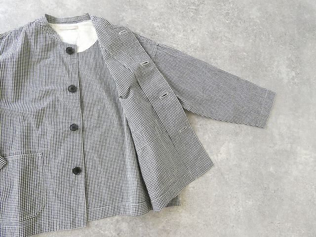 NATURAL LAUNDRY(ナチュラルランドリー) ダンプワッシャーギンガムチェックワイドカバージャケットの商品画像12