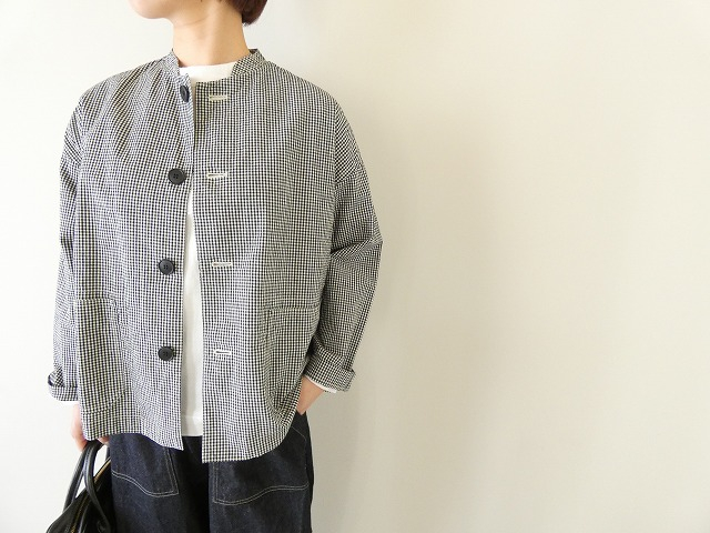 NATURAL LAUNDRY(ナチュラルランドリー) ダンプワッシャーギンガムチェックワイドカバージャケットの商品画像2