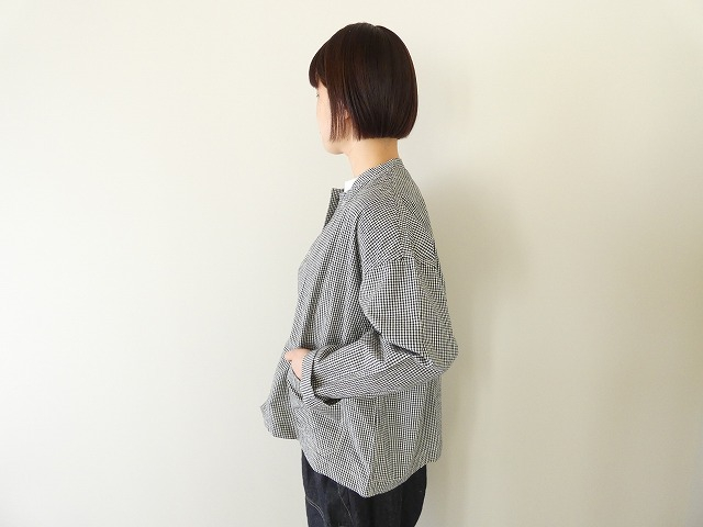 NATURAL LAUNDRY(ナチュラルランドリー) ダンプワッシャーギンガムチェックワイドカバージャケットの商品画像5