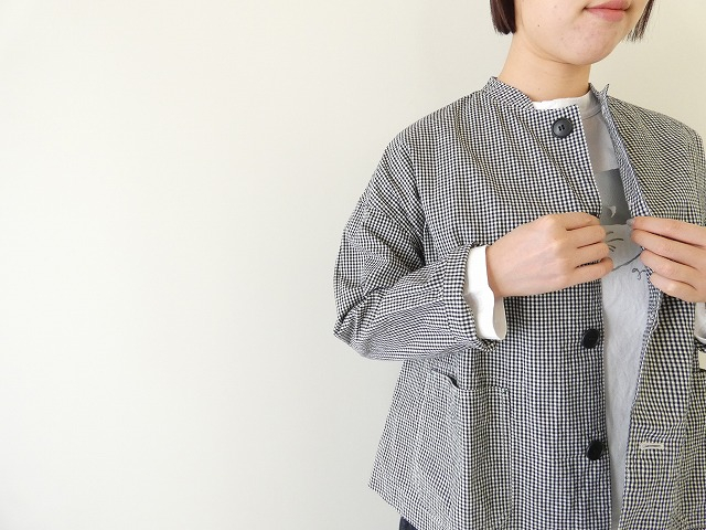 NATURAL LAUNDRY(ナチュラルランドリー) ダンプワッシャーギンガムチェックワイドカバージャケットの商品画像8