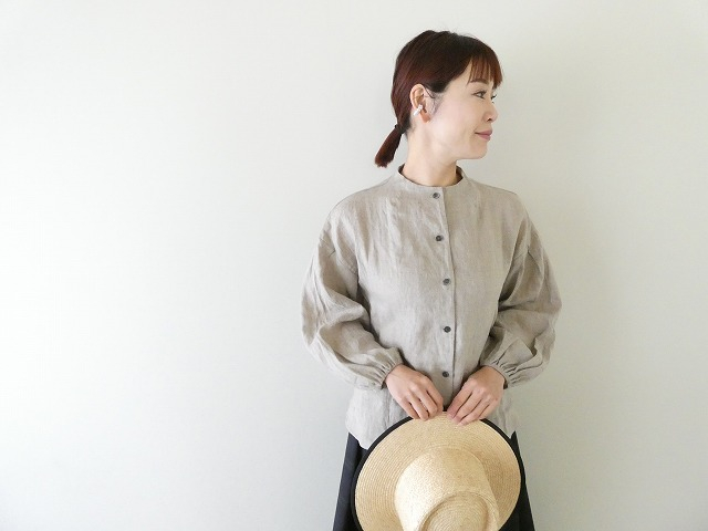 SSC 60リネンボトルネック前開きブラウスの商品画像2