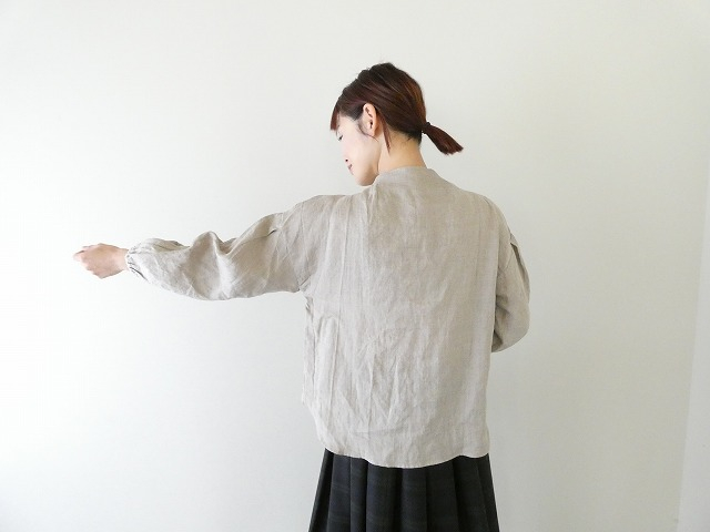 SSC 60リネンボトルネック前開きブラウスの商品画像4