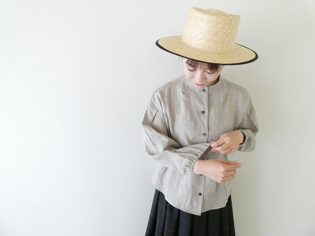 SSC 60リネンボトルネック前開きブラウスの商品画像6