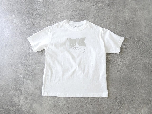 grin(グリン) オーガニックエーゲ海モノトーンねこプリント半袖Tシャツの商品画像3
