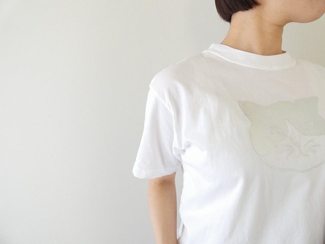 grin(グリン) オーガニックエーゲ海モノトーンねこプリント半袖Tシャツの商品画像6