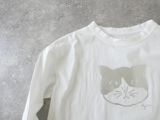 grin(グリン) オーガニックエーゲ海モノトーンねこ長袖プリントTシャツの商品画像19