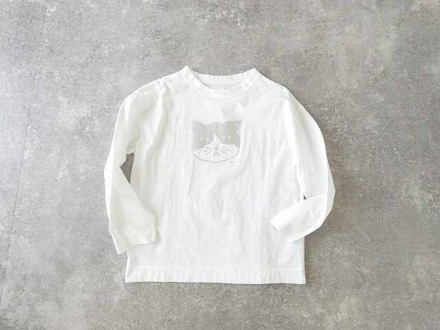 grin(グリン) オーガニックエーゲ海モノトーンねこ長袖プリントTシャツの商品画像3