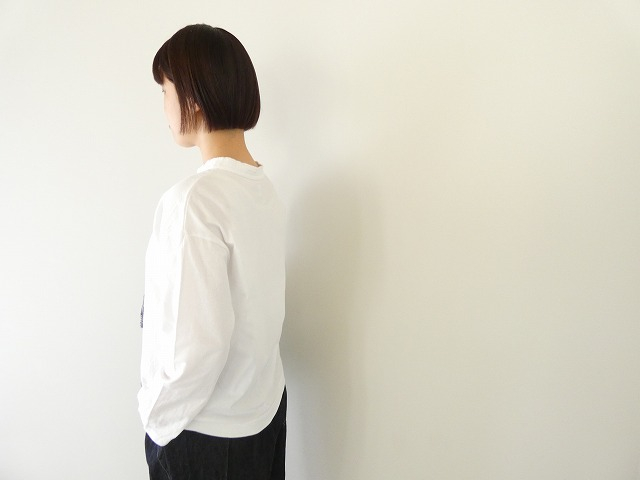 grin(グリン) オーガニックエーゲ海モノトーンねこ長袖プリントTシャツの商品画像5