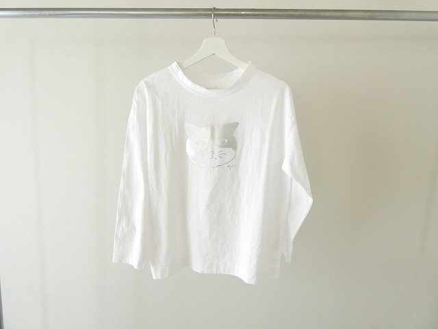 grin(グリン) オーガニックエーゲ海モノトーンねこ長袖プリントTシャツの商品画像9