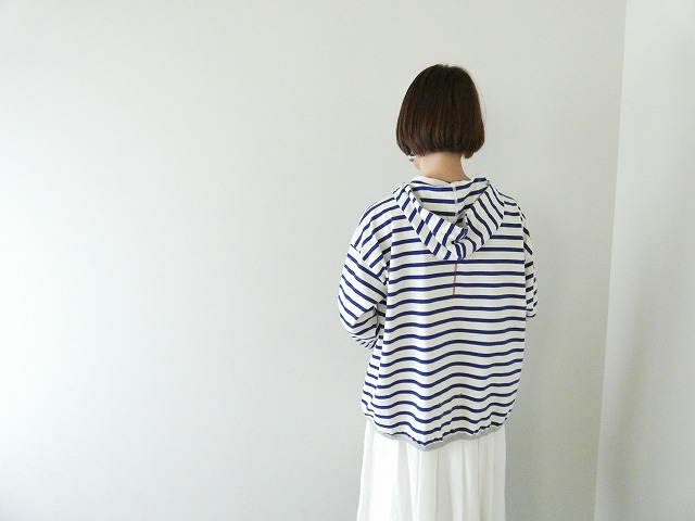 快晴堂(かいせいどう) セーラーボーダー裾ギャザーボーダーパーカーの商品画像10