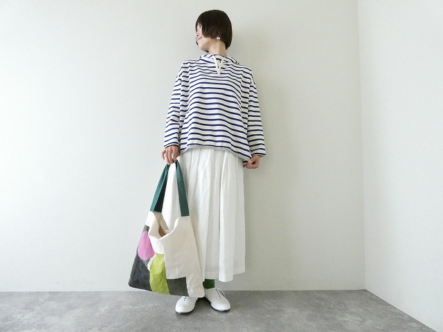 快晴堂(かいせいどう) セーラーボーダー裾ギャザーボーダーパーカーの商品画像7