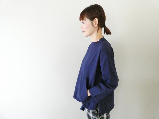 快晴堂(かいせいどう) Girl's TシャツWorkポケ・スタンド衿八分袖Tシャツの商品画像1