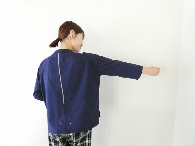 快晴堂(かいせいどう) Girl's TシャツWorkポケ・スタンド衿八分袖Tシャツの商品画像10