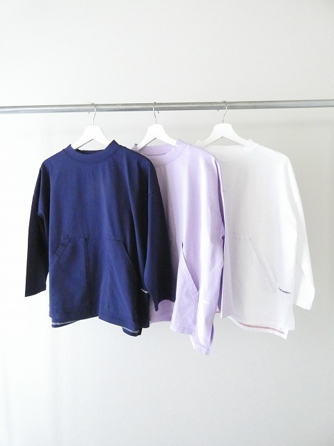 快晴堂(かいせいどう) Girl's TシャツWorkポケ・スタンド衿八分袖Tシャツの商品画像3