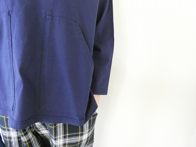 快晴堂(かいせいどう) Girl's TシャツWorkポケ・スタンド衿八分袖Tシャツの商品画像5