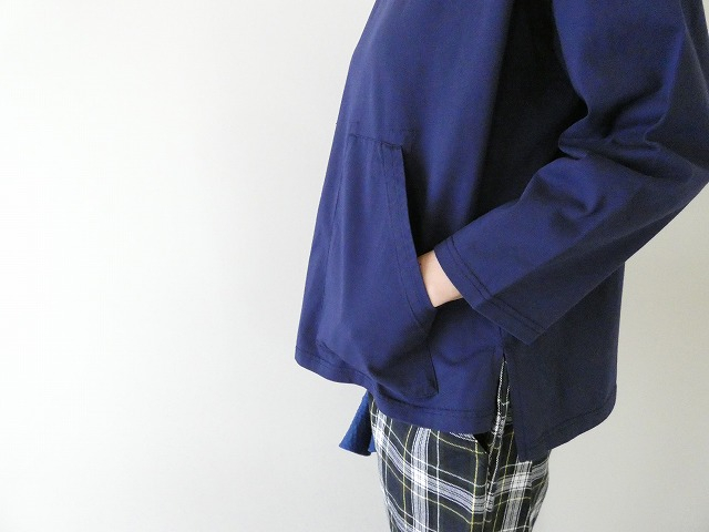 快晴堂(かいせいどう) Girl's TシャツWorkポケ・スタンド衿八分袖Tシャツの商品画像6