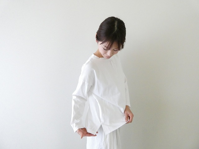 快晴堂(かいせいどう) Girl's Tシャツ脇スリット衿ギャザーTシャツの商品画像2