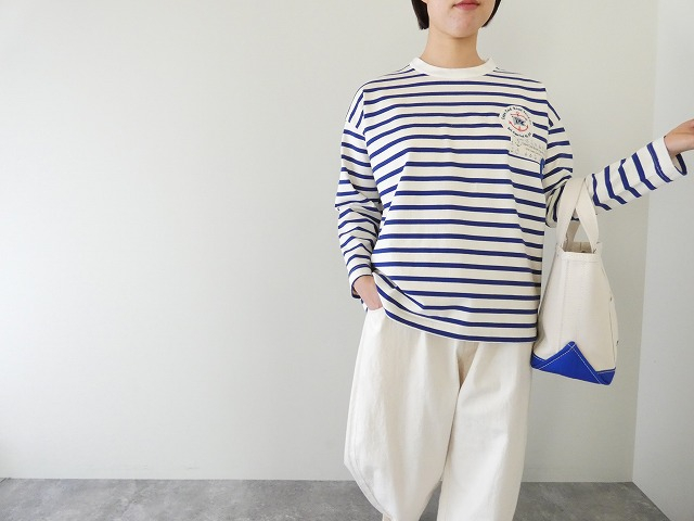 快晴堂(かいせいどう) HAYATE・セーラーボーダーTシャツ ワッペンペタペタ長袖Tシャツの商品画像3