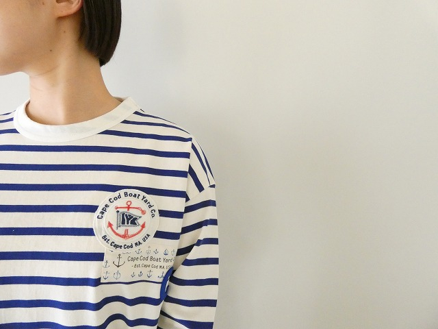 快晴堂(かいせいどう) HAYATE・セーラーボーダーTシャツ ワッペンペタペタ長袖Tシャツの商品画像4