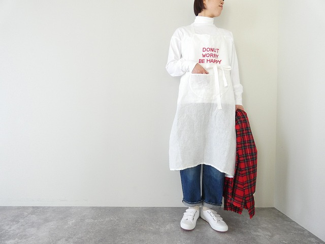 R&D.M.Co-(オールドマンズテーラー) APRON　DONUT WORRY BE HAPPYの商品画像1