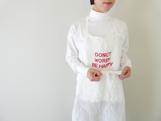 R&D.M.Co-(オールドマンズテーラー) APRON　DONUT WORRY BE HAPPYの商品画像2