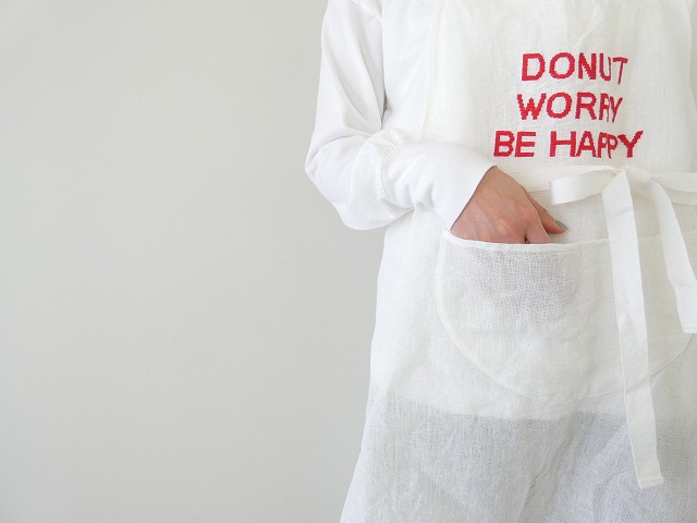 R&D.M.Co-(オールドマンズテーラー) APRON　DONUT WORRY BE HAPPYの商品画像4