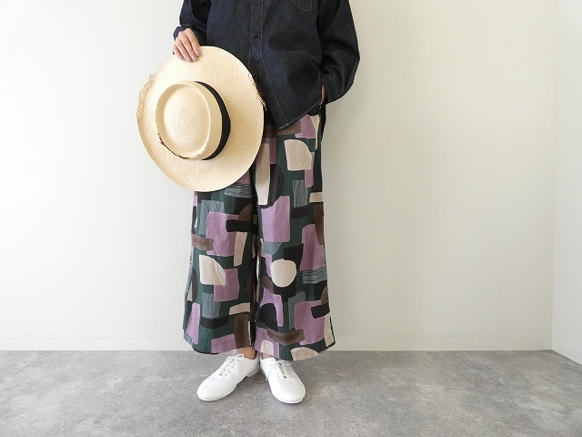 prit(プリット) 40/1ブロードコラージュプリントワイドパンツの商品画像1