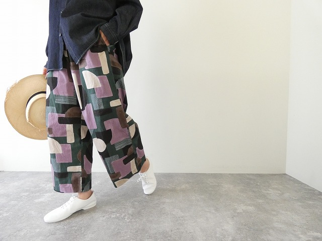 prit(プリット) 40/1ブロードコラージュプリントワイドパンツの商品画像2