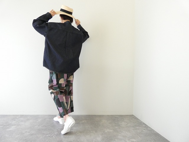 prit(プリット) 40/1ブロードコラージュプリントワイドパンツの商品画像4