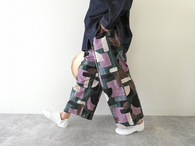 prit(プリット) 40/1ブロードコラージュプリントワイドパンツの商品画像5