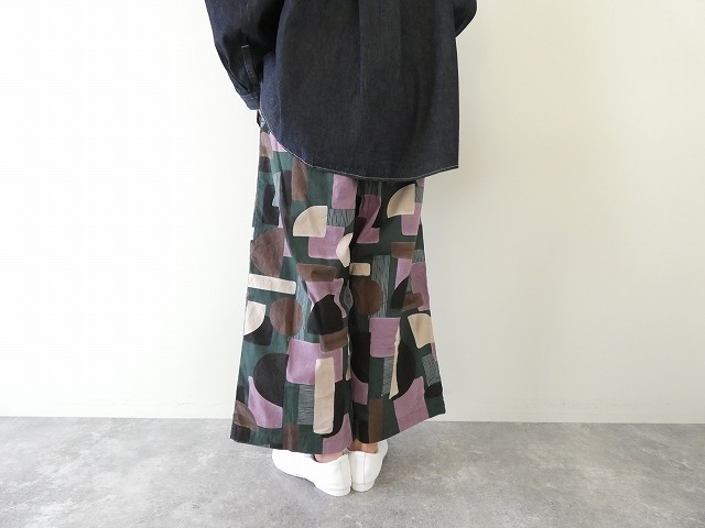 prit(プリット) 40/1ブロードコラージュプリントワイドパンツの商品画像6