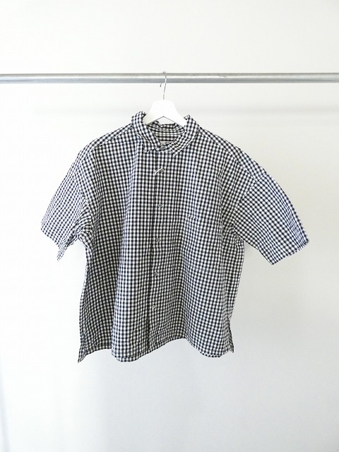 prit(プリット) コットンリネンウェザー近江晒加工5分袖レギュラーカラービッグシャツの商品画像14