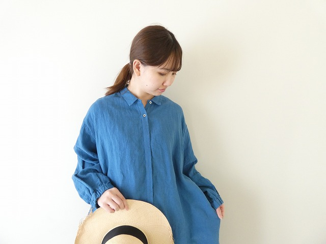 Hands of creation(ハンズオブクリエイション) リネン桐七炊きパフスリーブチュニックシャツの商品画像3