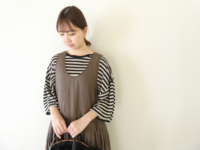 homspun(ホームスパン) リネンバイオノースリーブワンピースの商品画像3