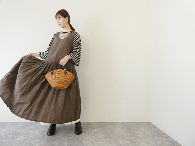 homspun(ホームスパン) リネンバイオノースリーブワンピースの商品画像8