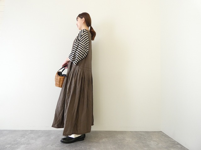 homspun(ホームスパン) リネンバイオノースリーブワンピースの商品画像9