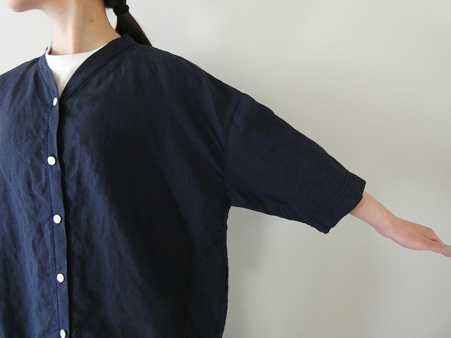 homspun(ホームスパン) リネンバイオVネックブラウスの商品画像2