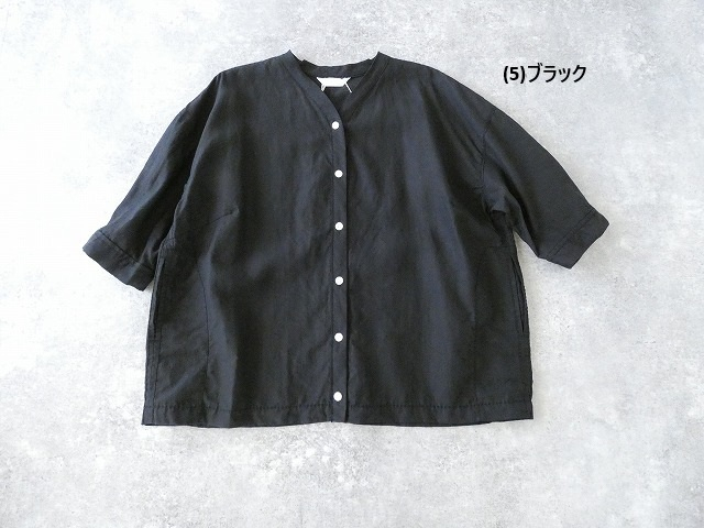 homspun(ホームスパン) リネンバイオVネックブラウスの商品画像28